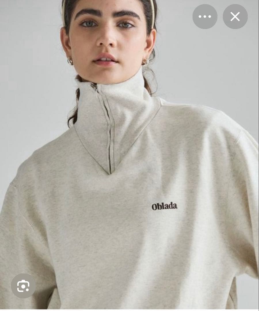 タグ付き　新品　Obladaハーフジップ スウェット