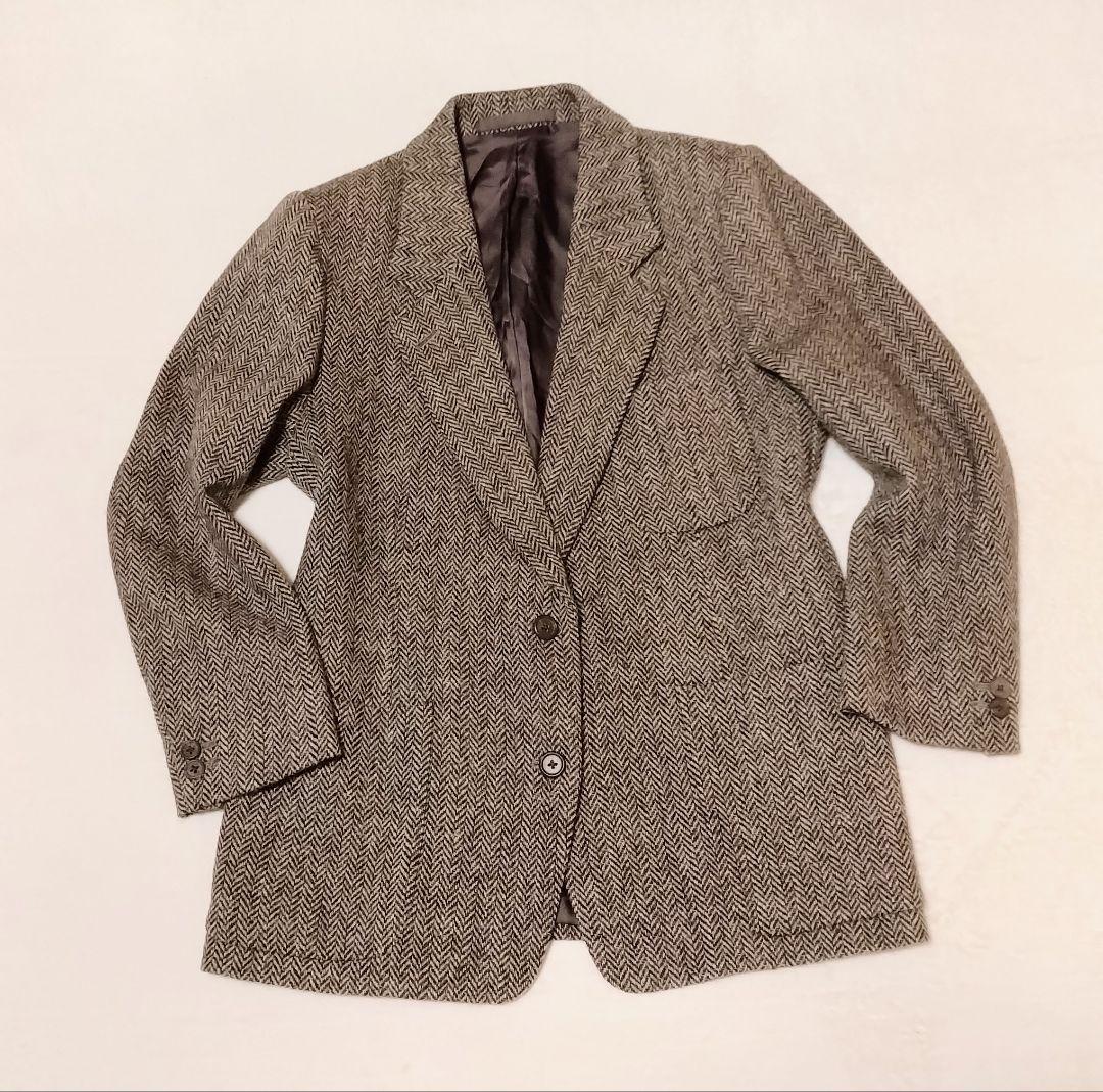 ☆マーガレットハウエル■ツイード■テーラードジャケット■L相当■ブラウン系☆