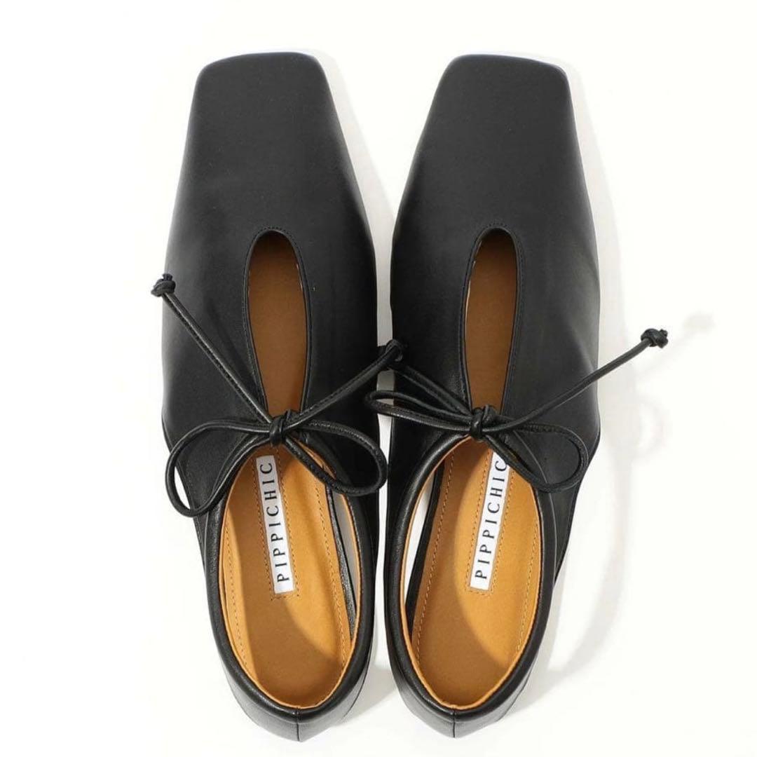 a*a様 ピッピシック アンバーココ レザー フラットシューズ 37