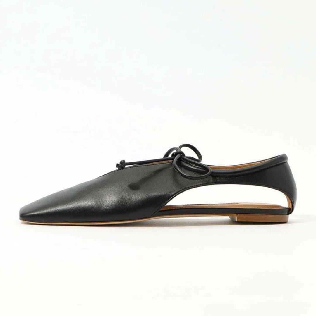 a*a様 ピッピシック アンバーココ レザー フラットシューズ 37