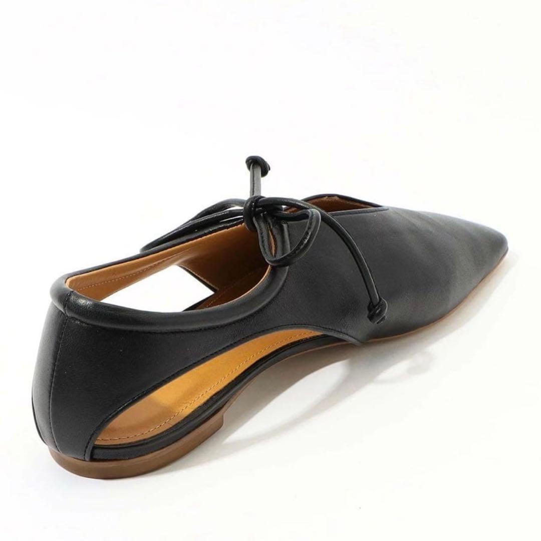a*a様 ピッピシック アンバーココ レザー フラットシューズ 37
