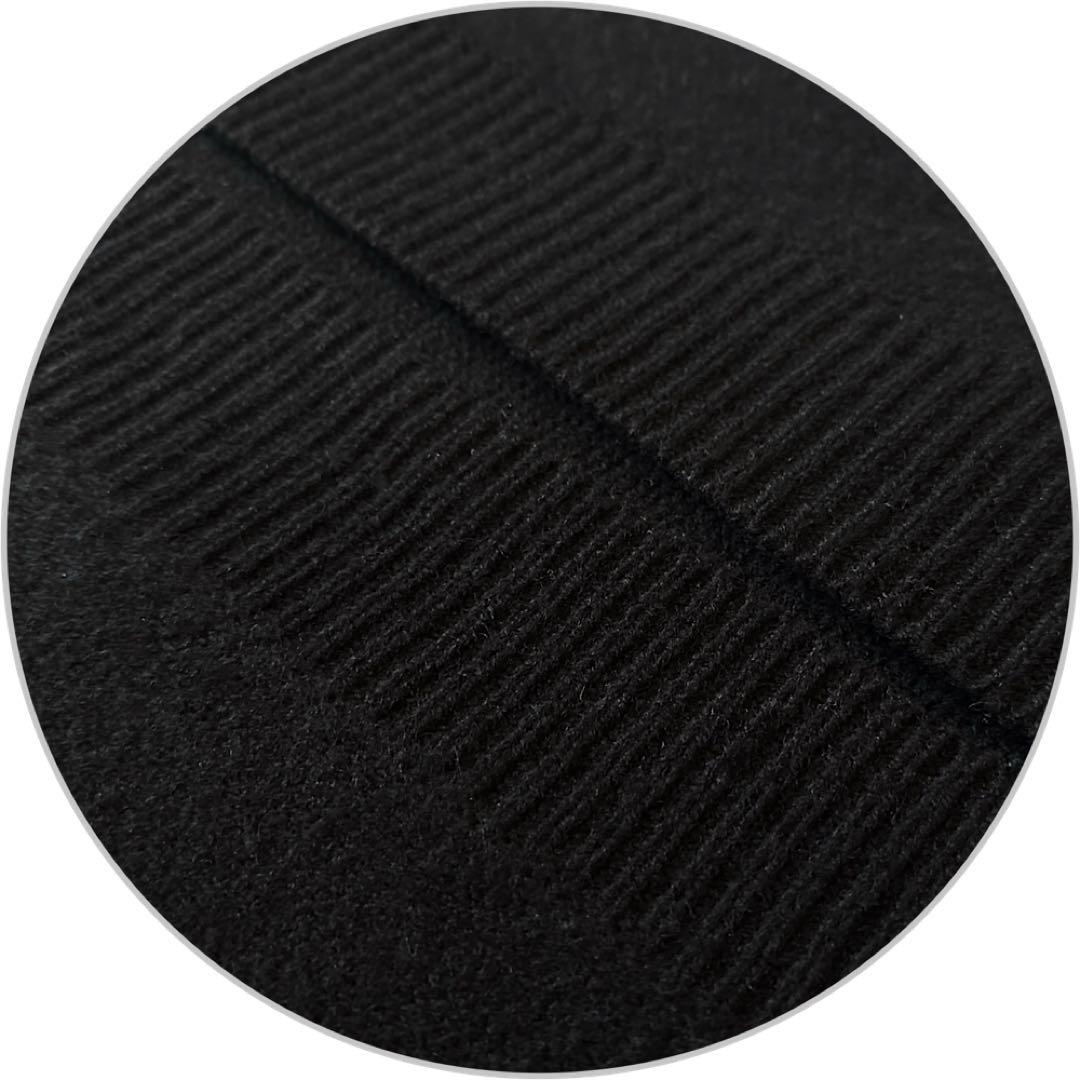 ラルフローレン：希少【カシミヤ混ニット／本革ベルクロ付き】スタンドカラーポンチョ