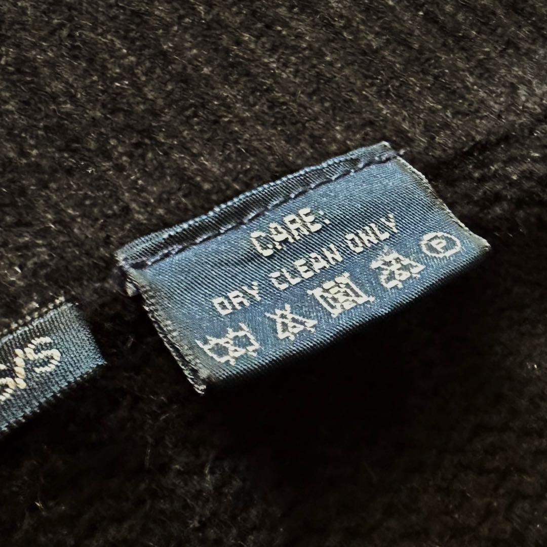 ラルフローレン：希少【カシミヤ混ニット／本革ベルクロ付き】スタンドカラーポンチョ