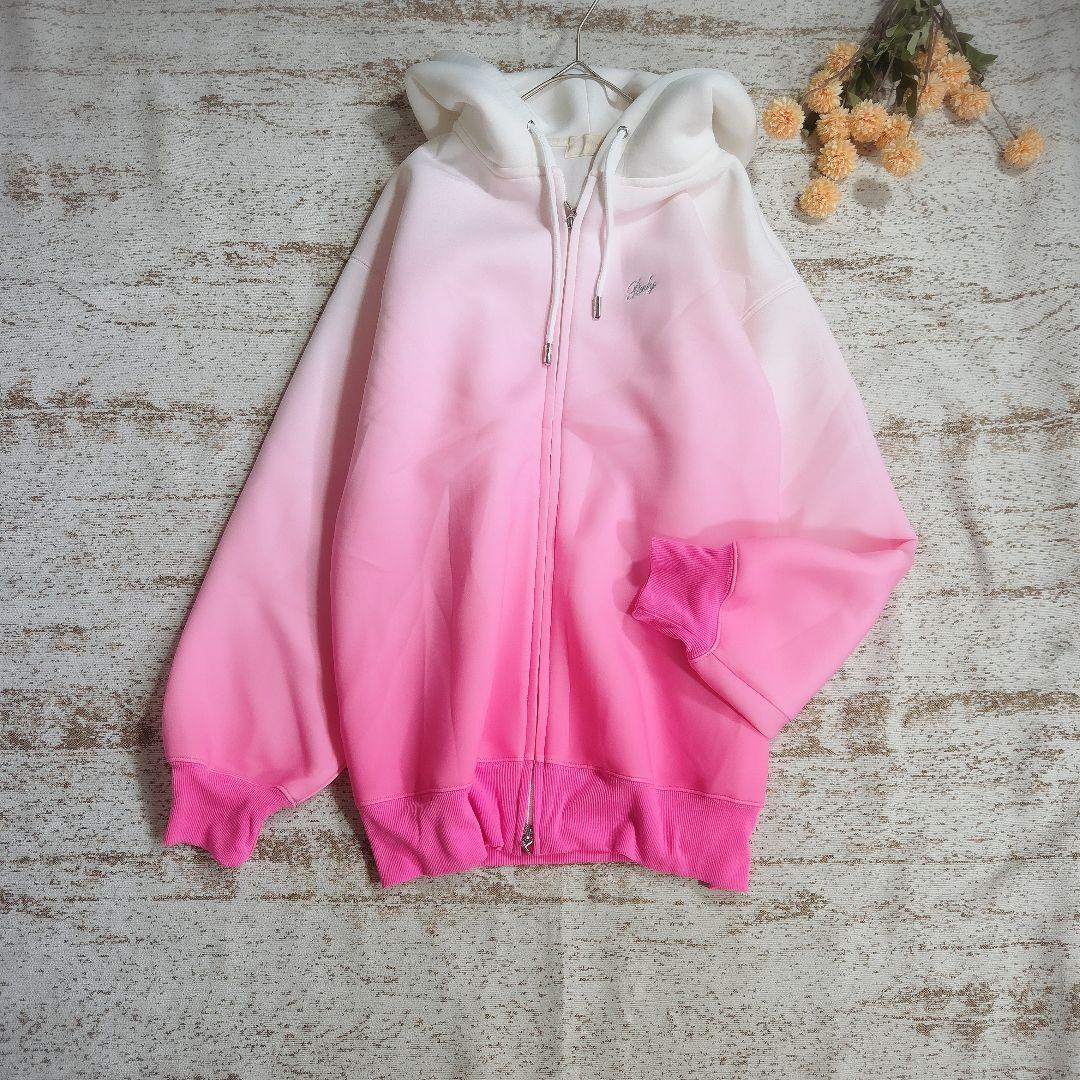 希少◆完売カラー/Rady グラデーションパーカー ピンク【 M 】美品フーディ