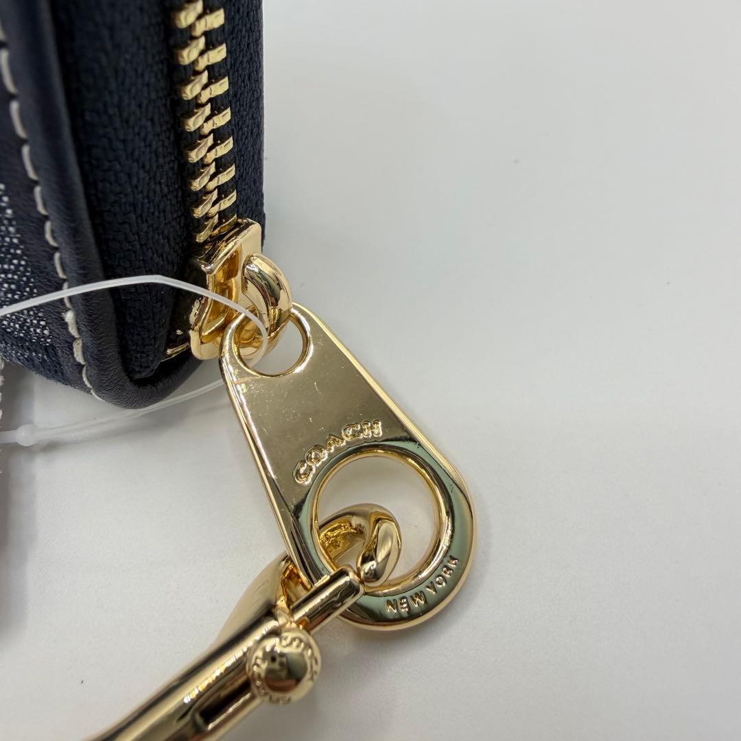 コーチ 長財布 シグネチャー COACH 財布 ブルー CH369 【未使用】