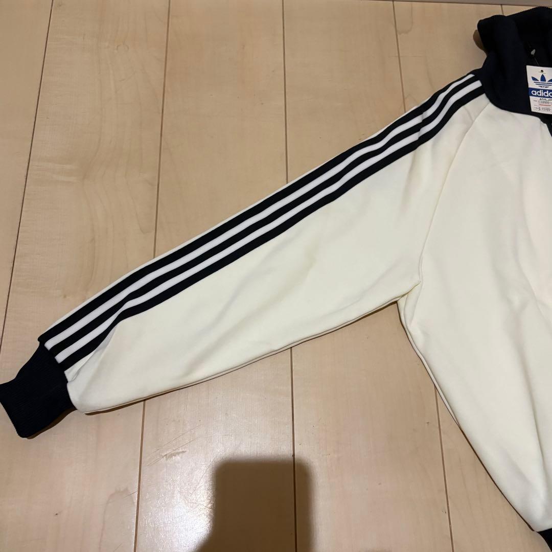 80s adidas トラックジャケット　セットアップ 白黒1号