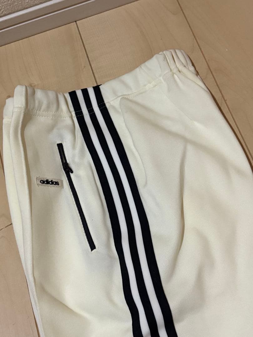 80s adidas トラックジャケット　セットアップ 白黒1号