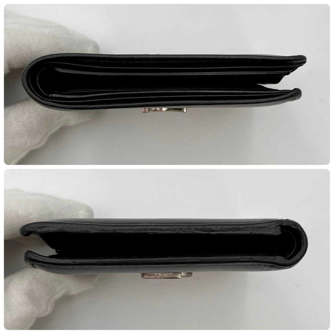 みみ♪✨サンローランパリ 二つ折り財布 黒 レザー カサンドラ YSLロゴ