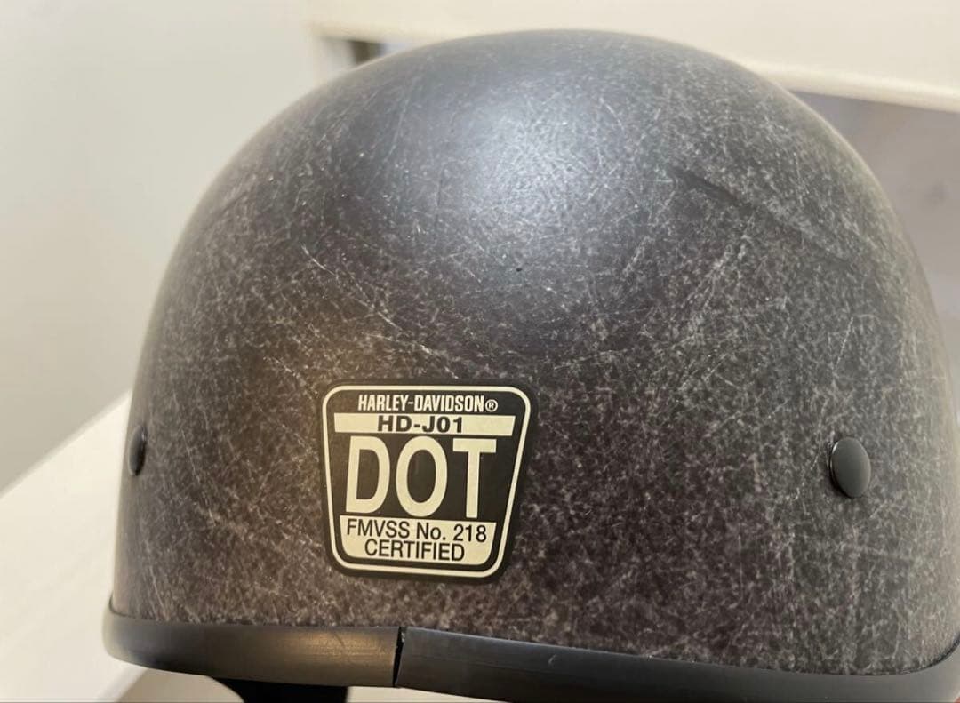 ハーレーダビッドソン 半帽ヘルメット グレー グラスファイバー マット艶消し