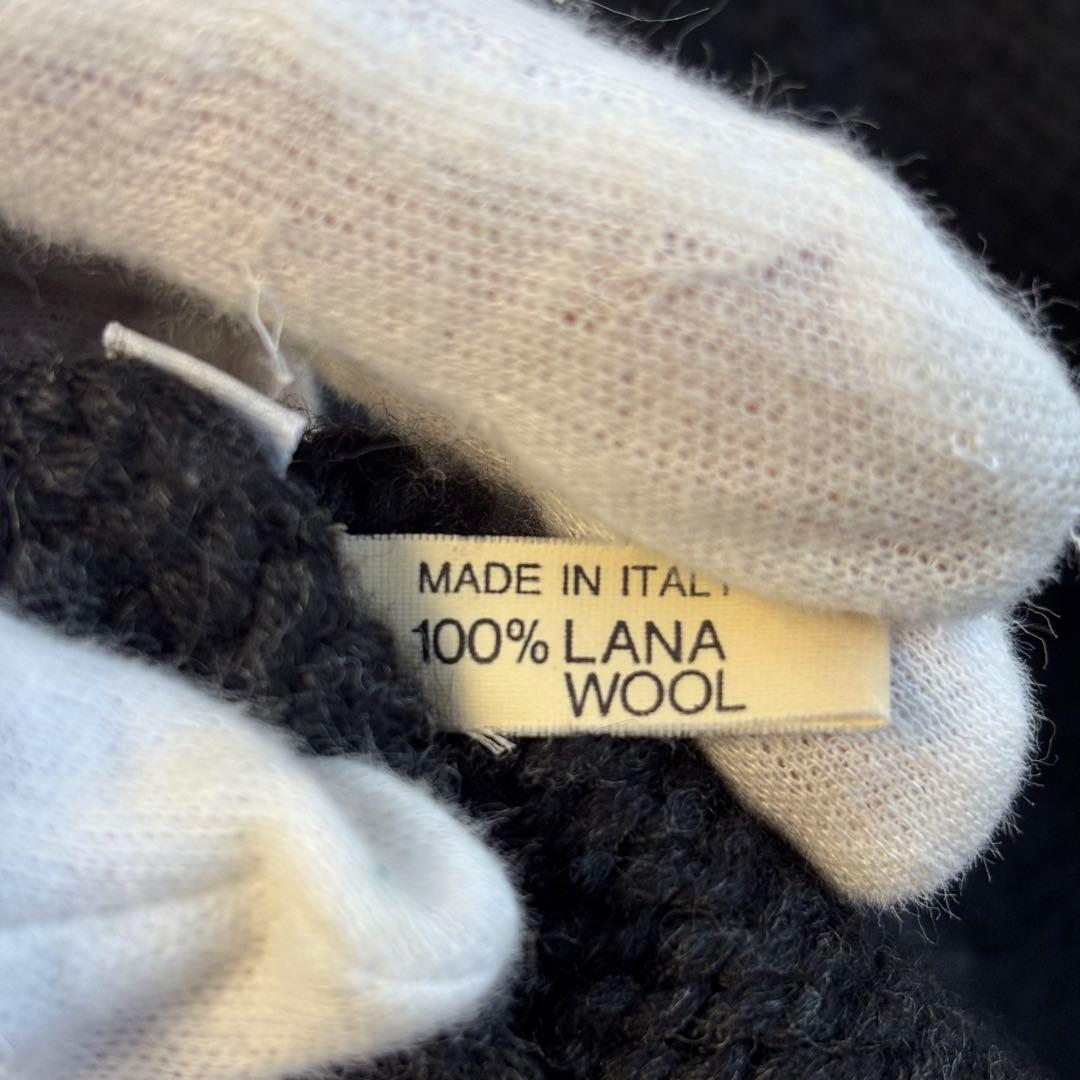 ザノーネ カーディガン スタンドカラー バルスター シェルボタン イタリア製