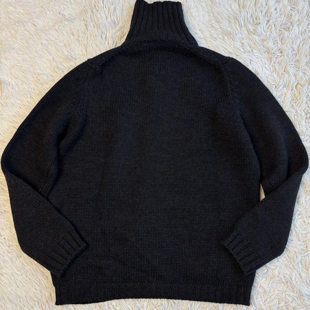 ザノーネ カーディガン スタンドカラー バルスター シェルボタン イタリア製