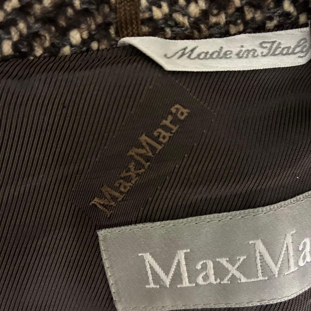 マックスマーラ　コート　ツィード　ファー（ミンク）　サイズ 38 MaxMara