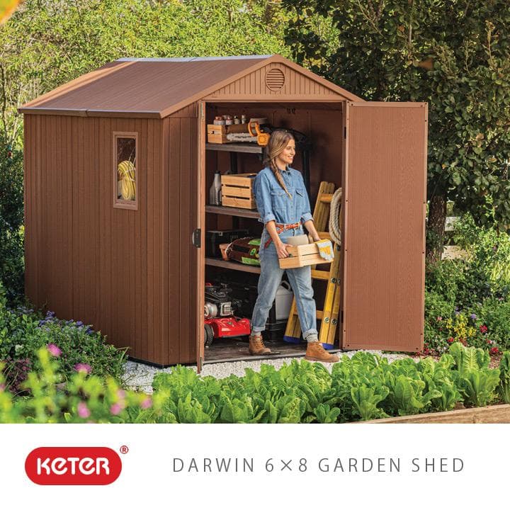 ひなさん専用 物置 KETER ダーウィン 6x8幅190×奥行244×