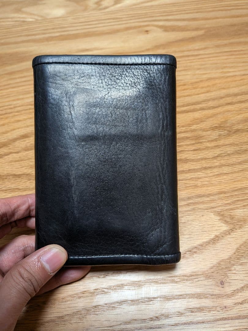 Bill Wall Leather ブラックレザー二つ折り財布