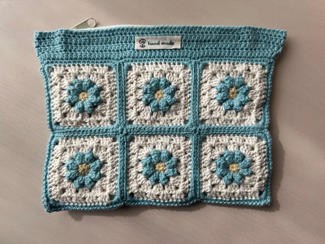 あい お花モチーフ巾着ポーチ・ファスナーポーチ