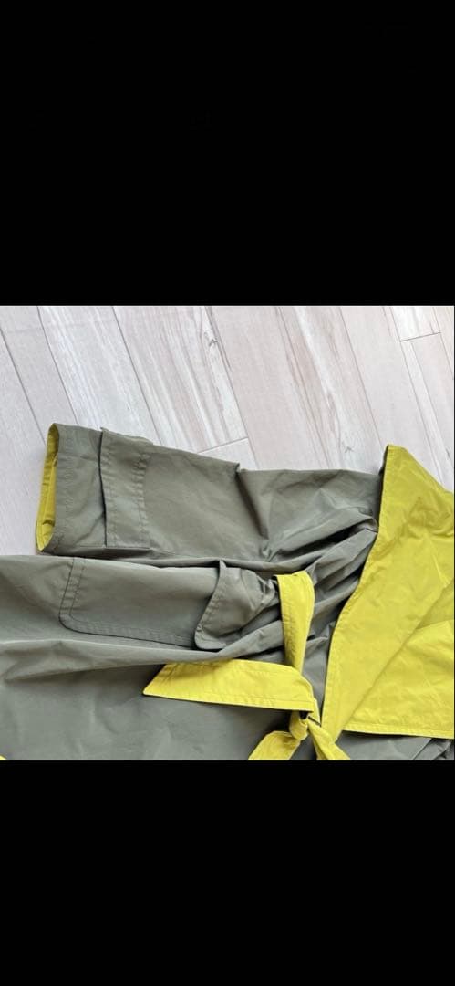 マックスマーラシティ最高級ライン　撥水加工リバーシブル　フーデッドベルトコート