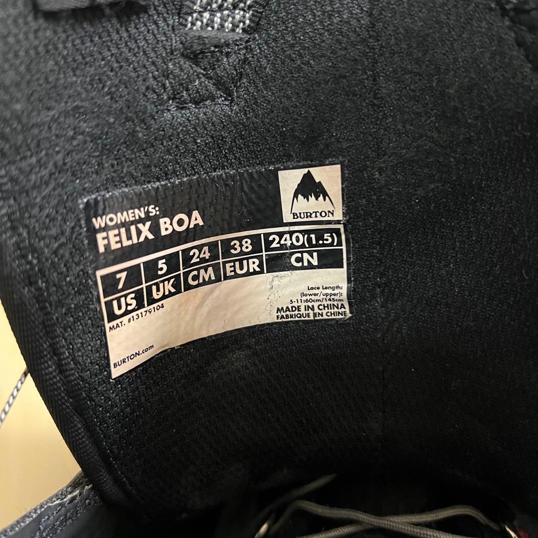 【即日発送_送料無料】BURTONレディース　FELIX BOA 24.0cm