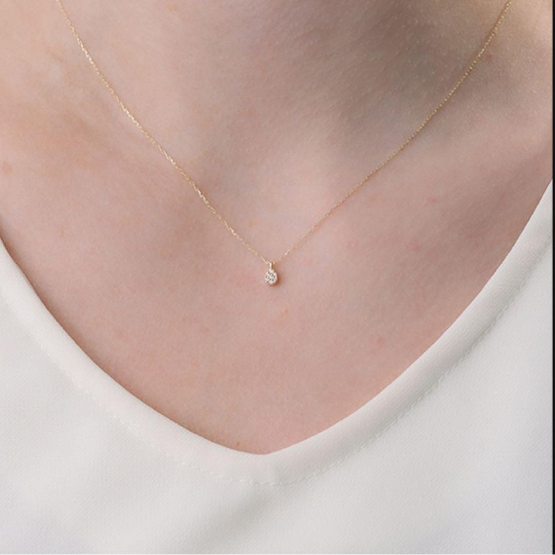 m K10 ダイヤモンドネックレス DIAMOND SKINNY