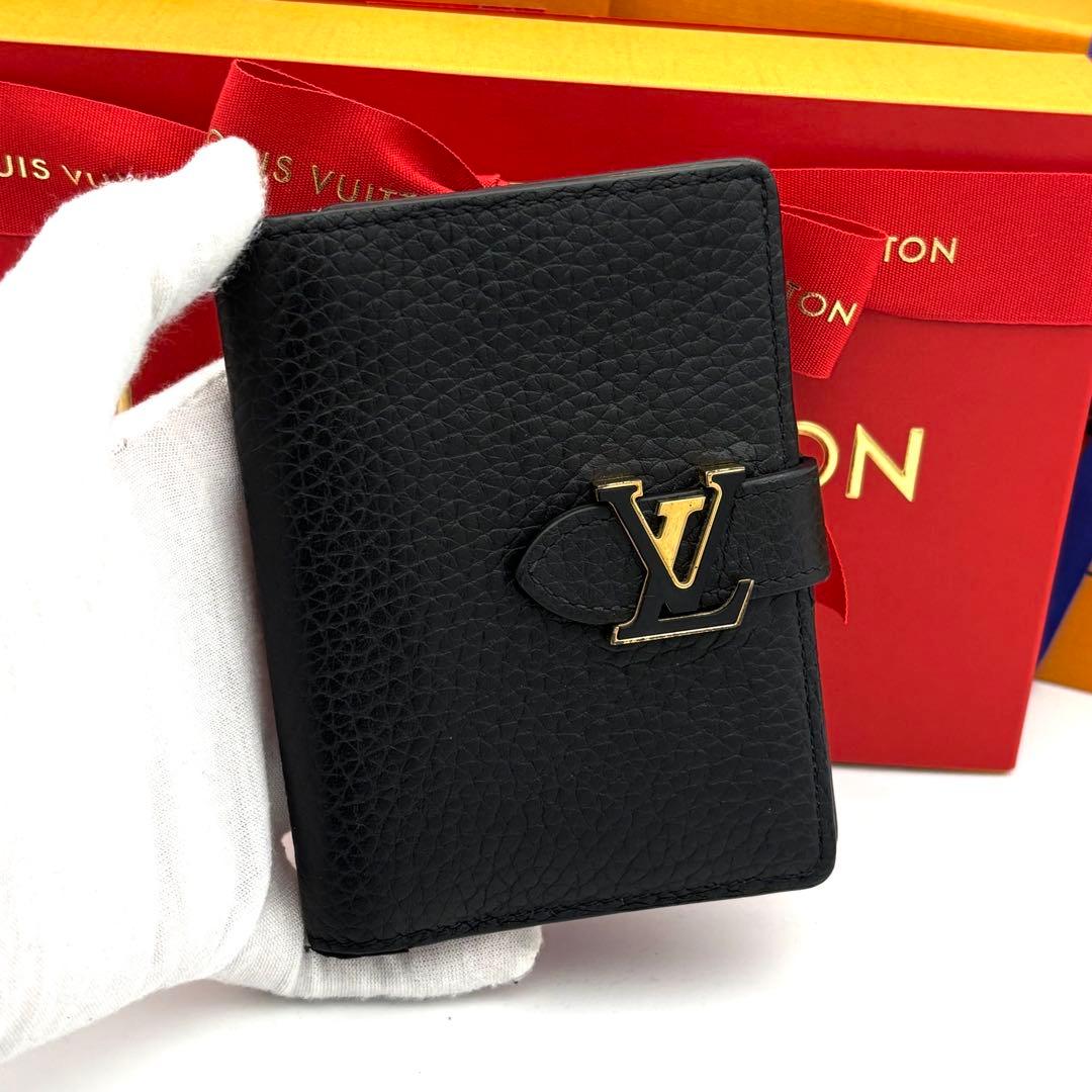 ☆極美品☆ルイヴィトン 財布 カプシーヌ ヴェルティカルウォレットコンパクト 黒