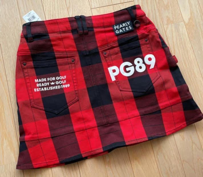 ◆PEARLY GATES　パーリーゲイツ ブロックチェック　スカート◆