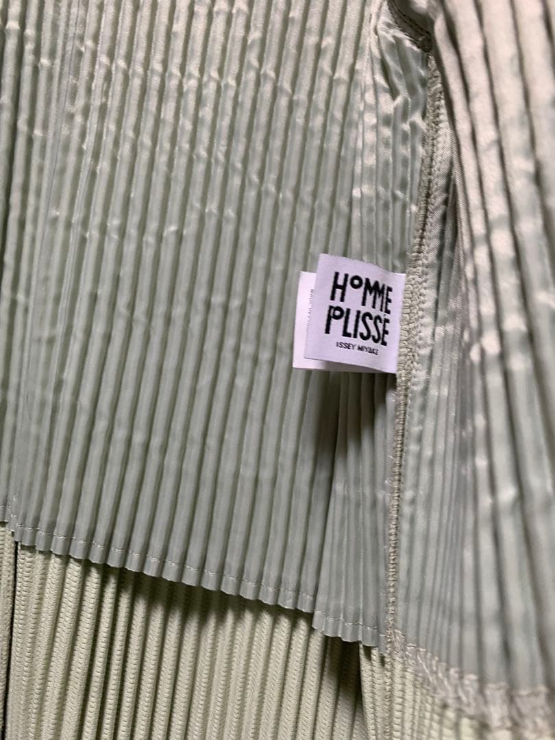 激レア❗️イッセイミヤケオムプリッセ　JADE GREEN プリーツ　ジャケット