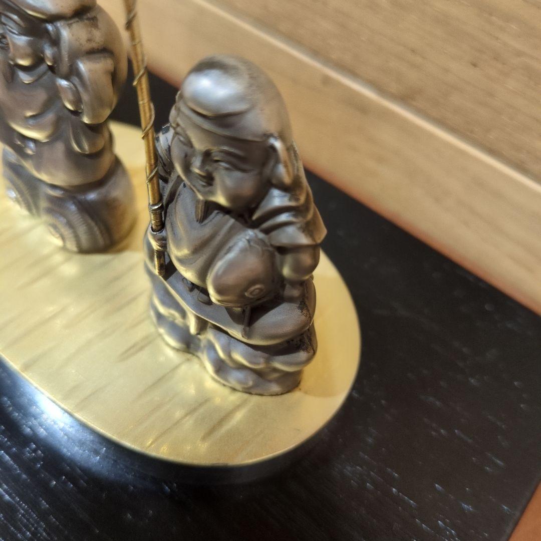 銀製 恵比寿様 大黒様 置物 ケース入り