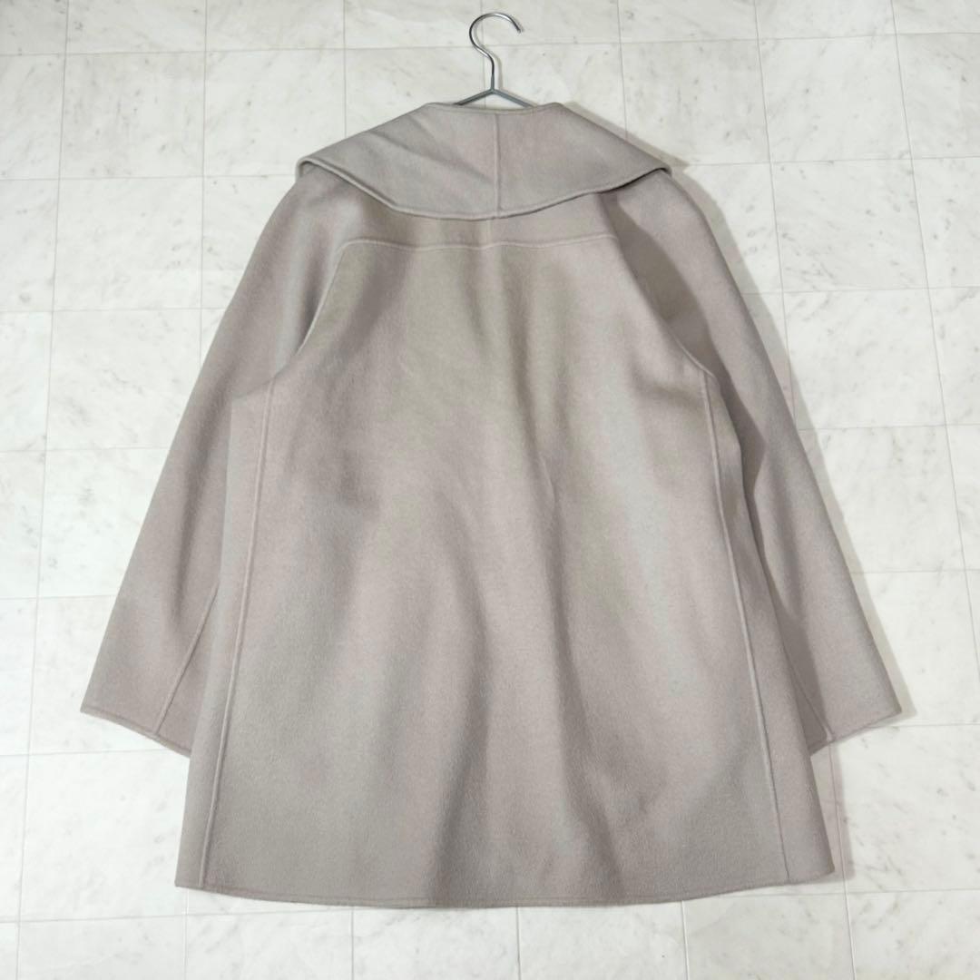 allureville ミドルコート ショールカラー ウール カシミヤ混