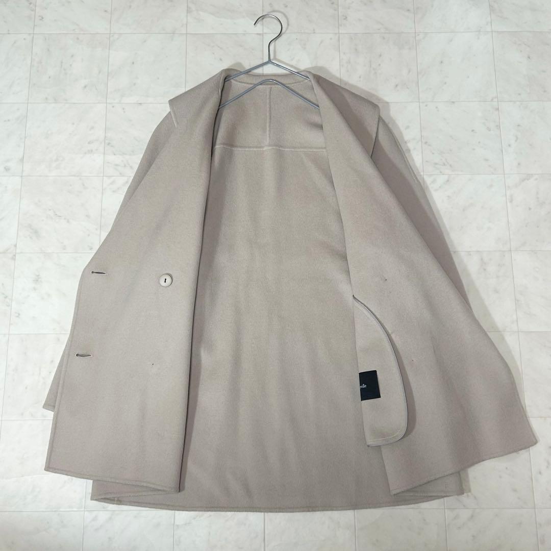 allureville ミドルコート ショールカラー ウール カシミヤ混