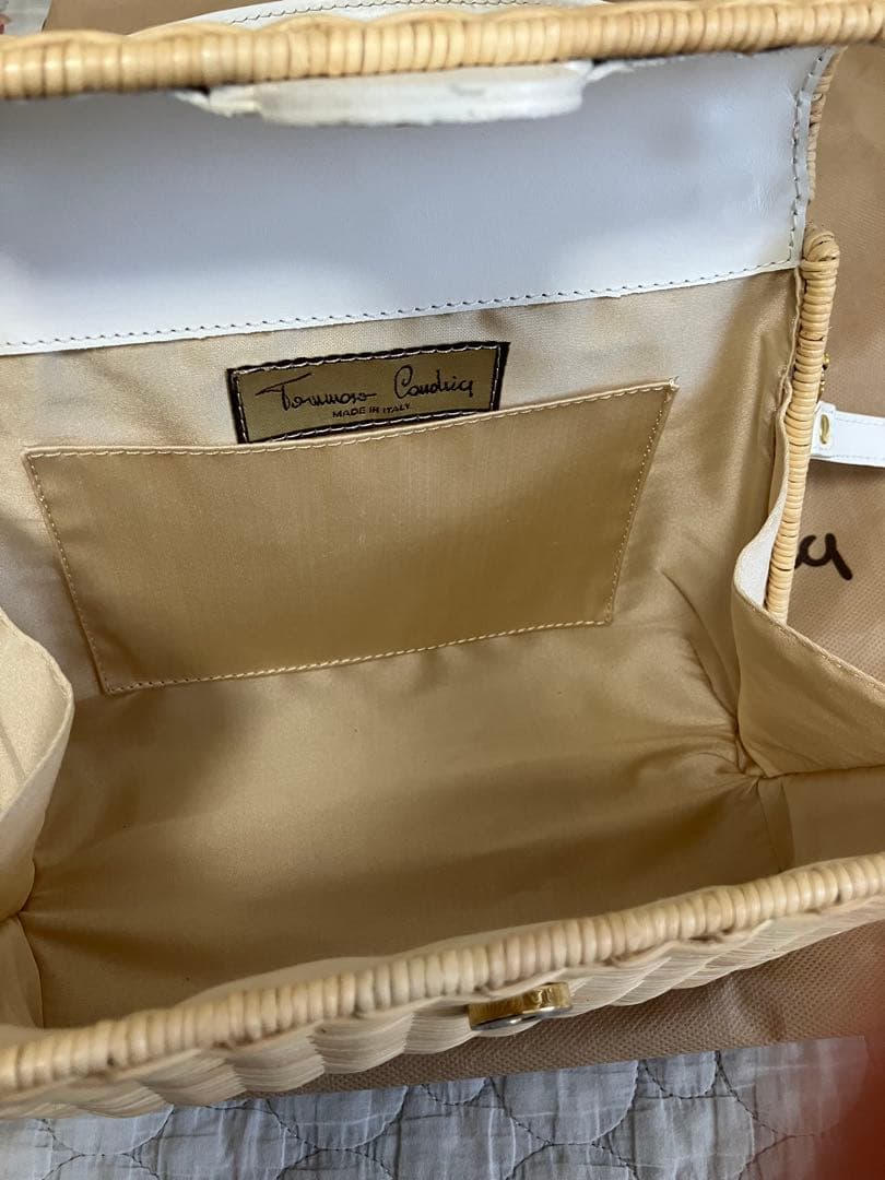 美品　TOMMASO CANDRIA トマソカンドリア カゴバッグ