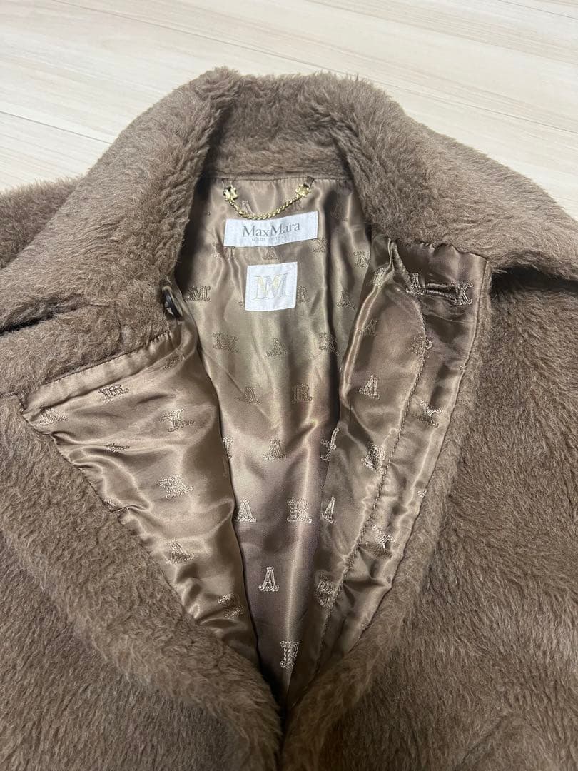 ann 値下げ⭐︎マックスマーラテディベア　ケープポンチョTEBE4 ハニー