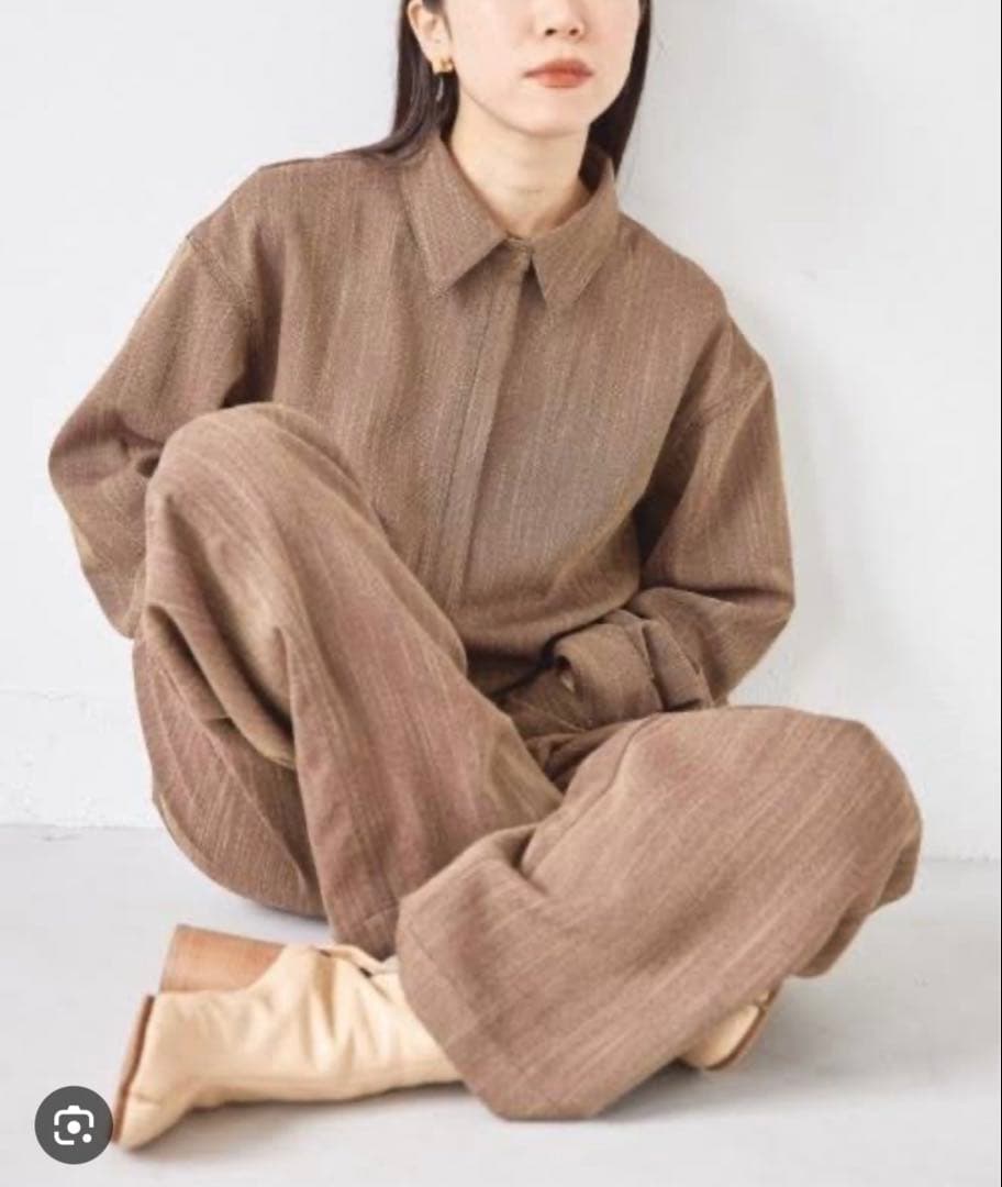 美品! todayful ヘリンボーンシャツコンビメゾン 36