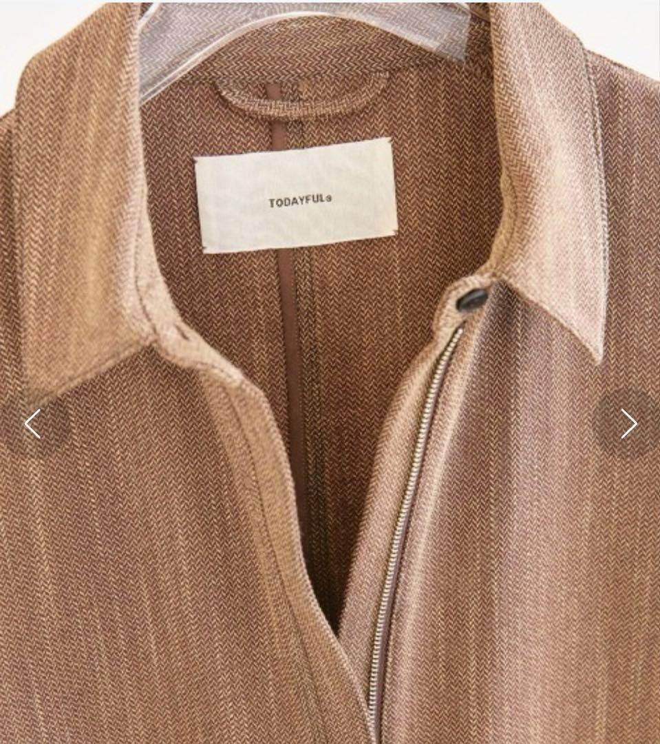 美品! todayful ヘリンボーンシャツコンビメゾン 36