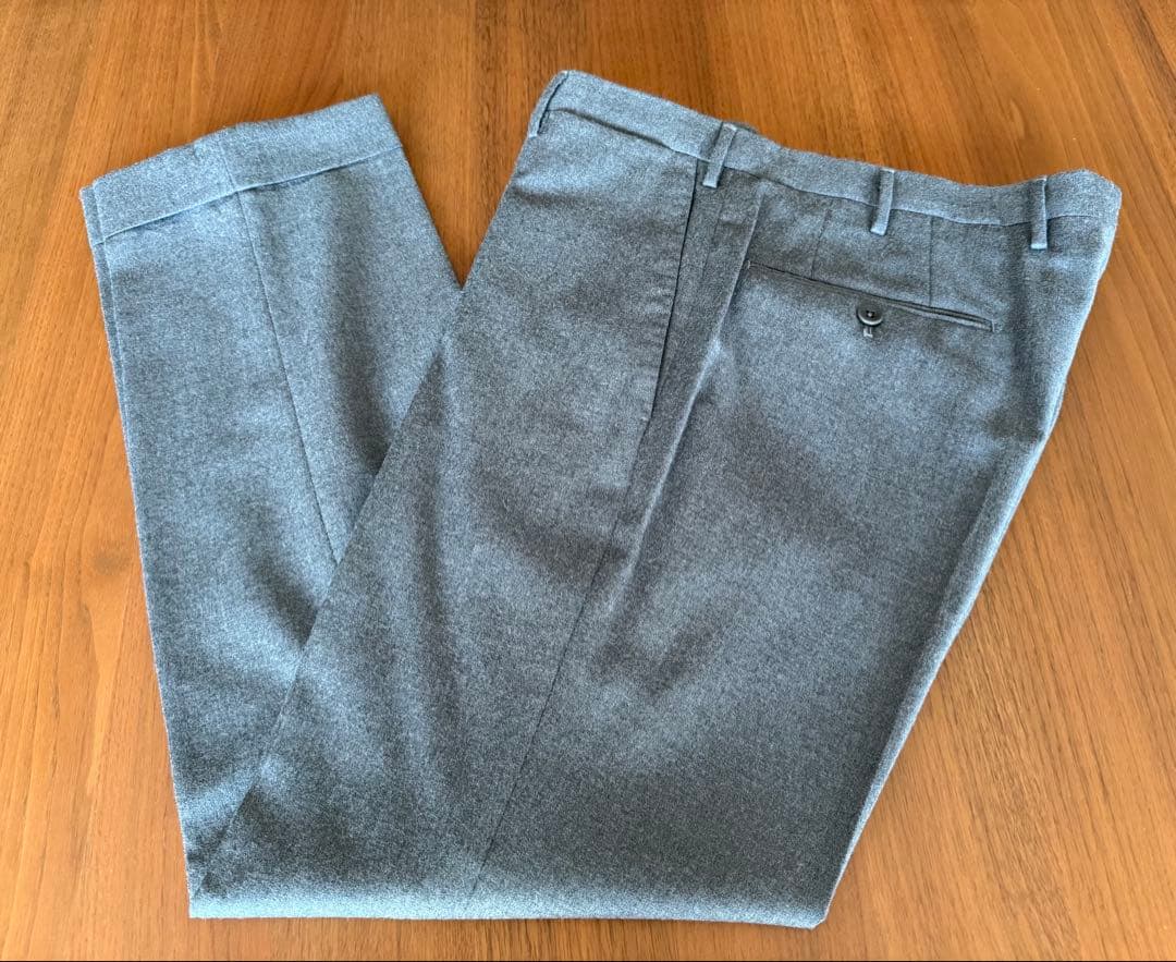 インコテックス スリムフィット ウールサキソニー ライトグレー サイズ48