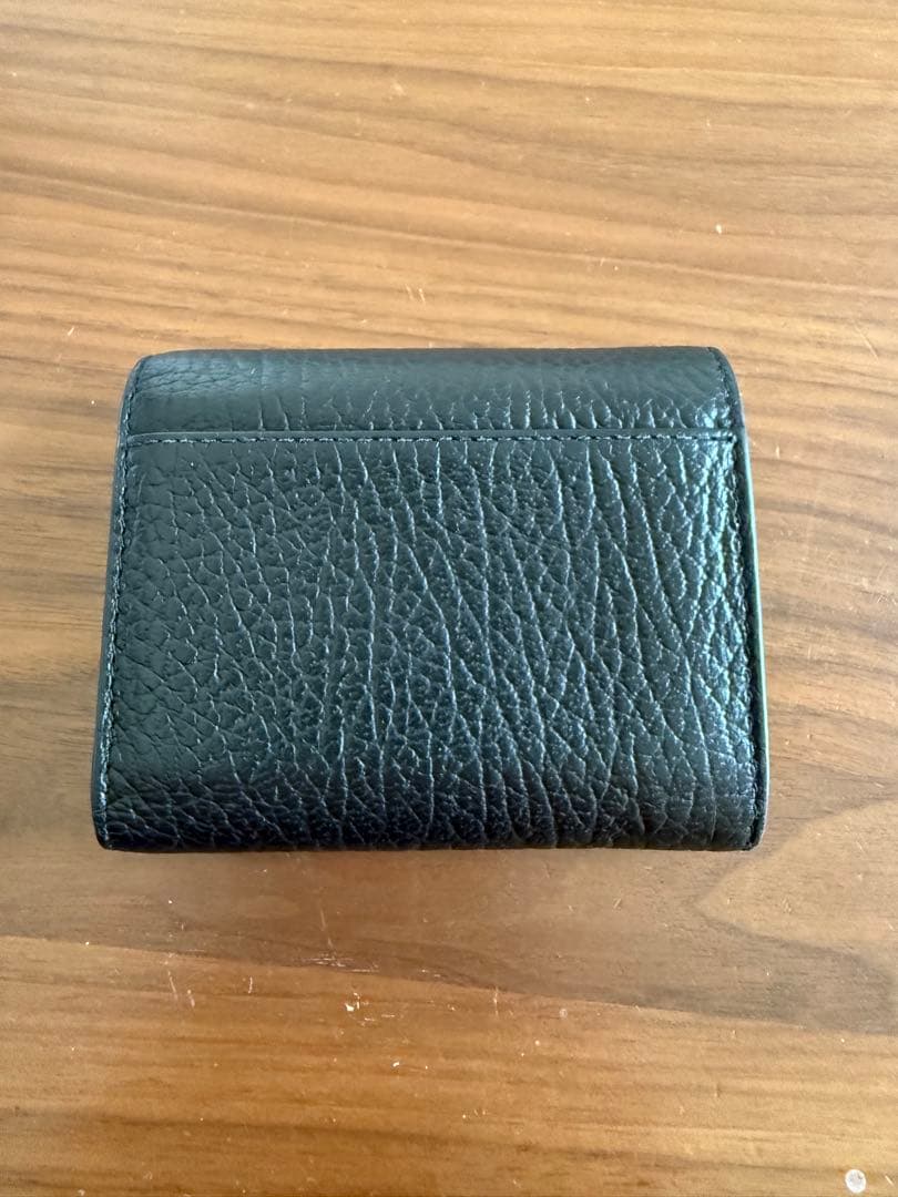 Maison Margiela ブラックレザー三つ折り財布