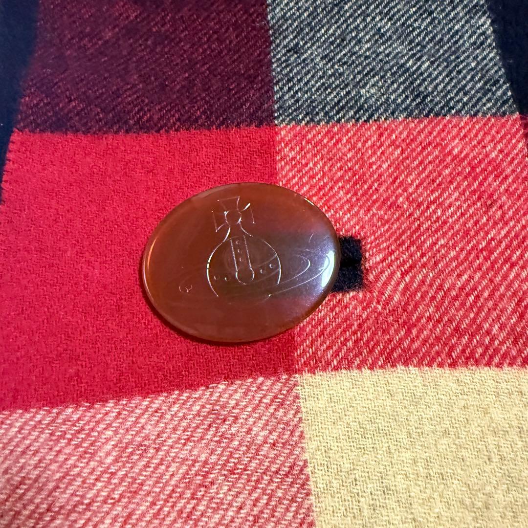 Vivienne Westwood リバーシブル ボタン付 ウール ストール