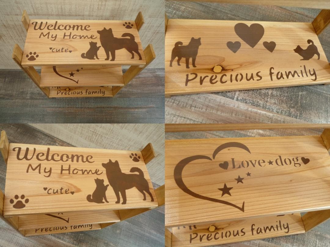 ❤️さくら様3点⭐柴犬柄⭐3段ラック・コロコロ❤️--179・180・182