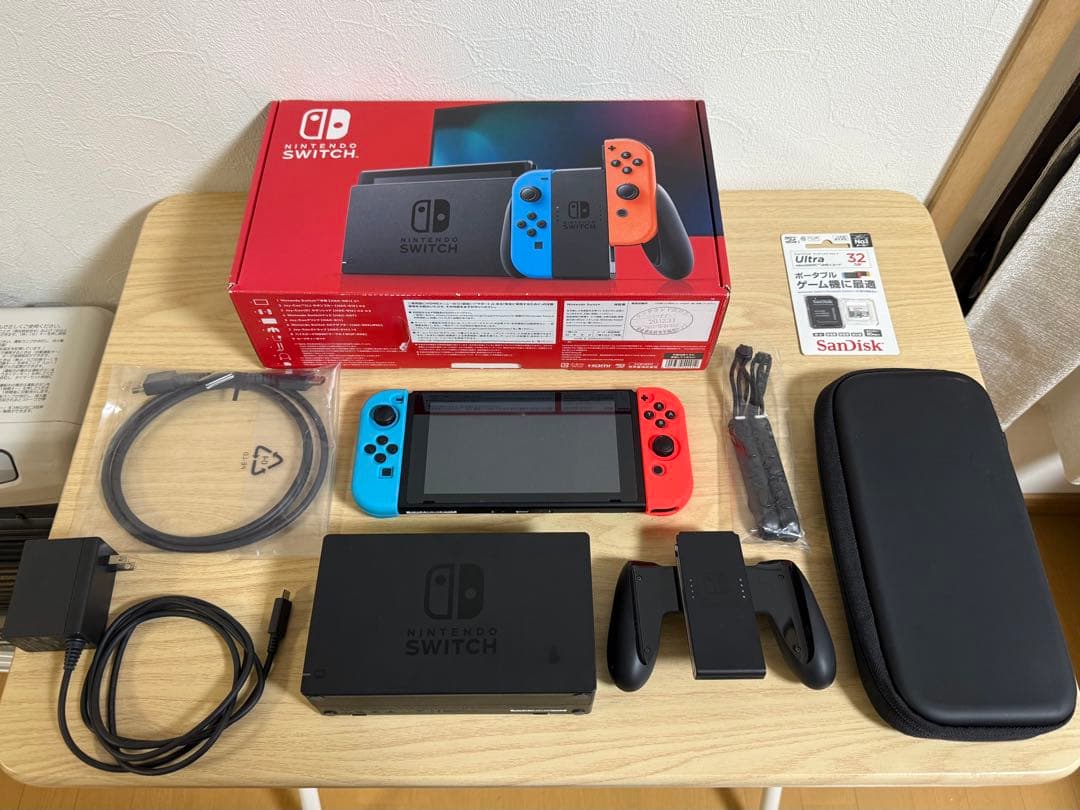 【未開封SDカード付】Nintendo Switch本体 付属品セット