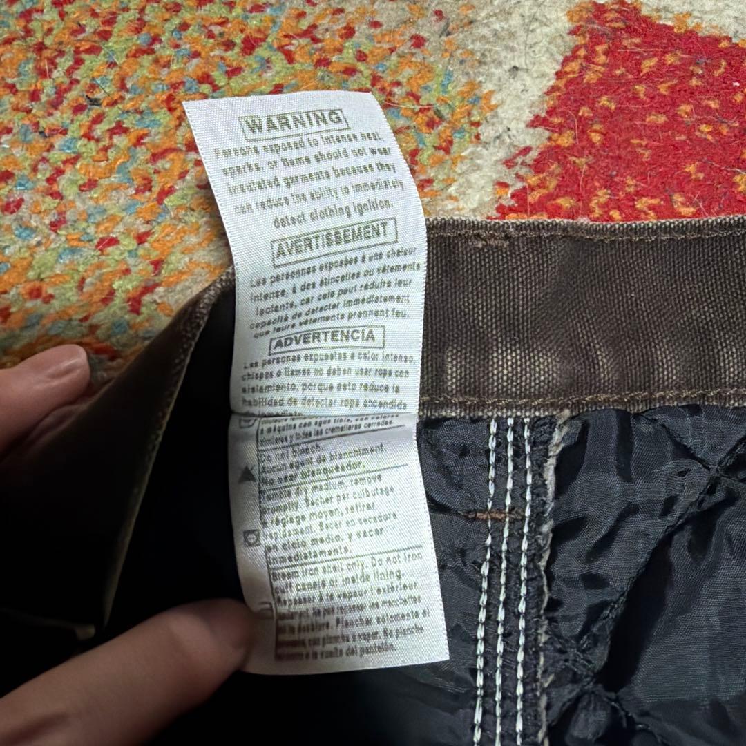 carhartt ダブルニー　裏地キルティング　ダークブラウン　36×34