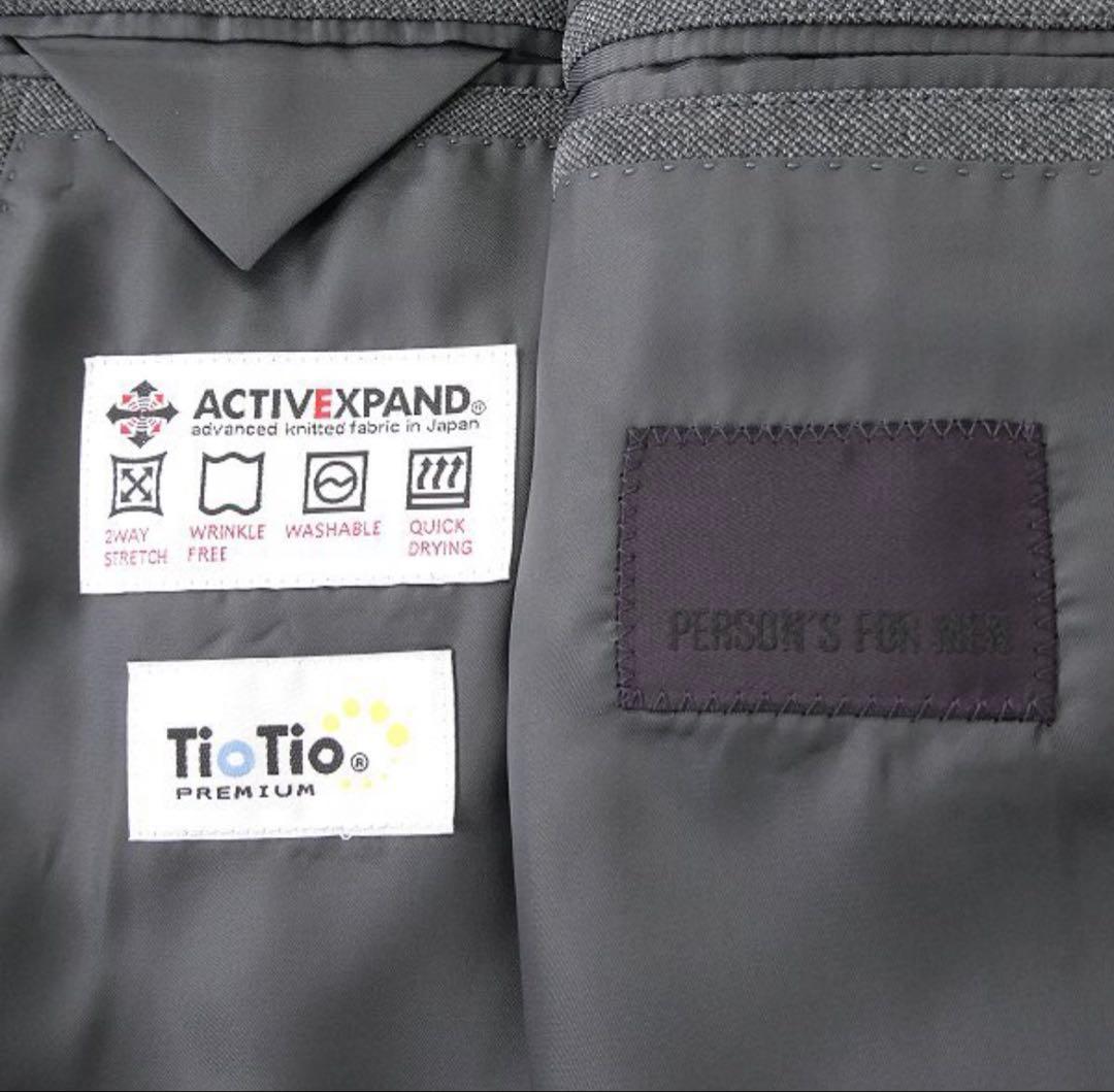 新品 パーソンズフォーメン ストレッチ スーツ AB4 灰