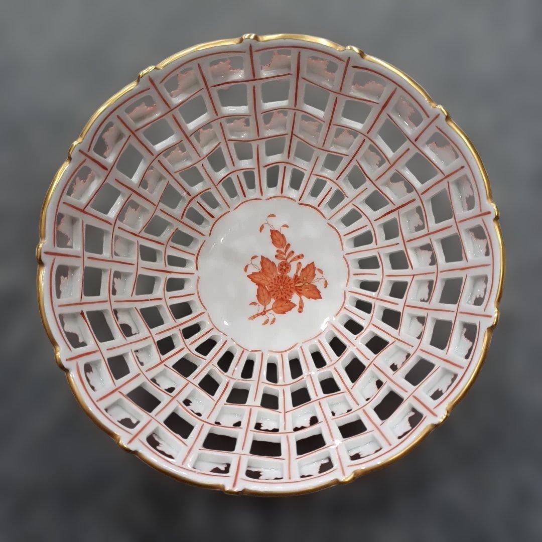 ヘレンド HEREND アポニーオレンジ バスケット 鉢