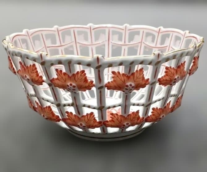 ヘレンド HEREND アポニーオレンジ バスケット 鉢