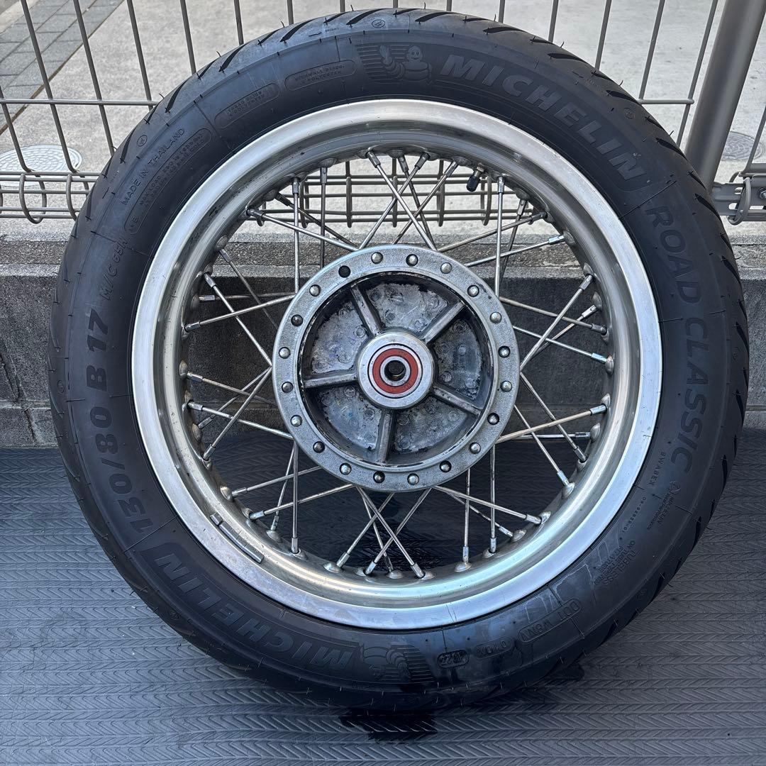 トライアンフ　空冷アルミホイール　ボンネビル　スラクストン純正