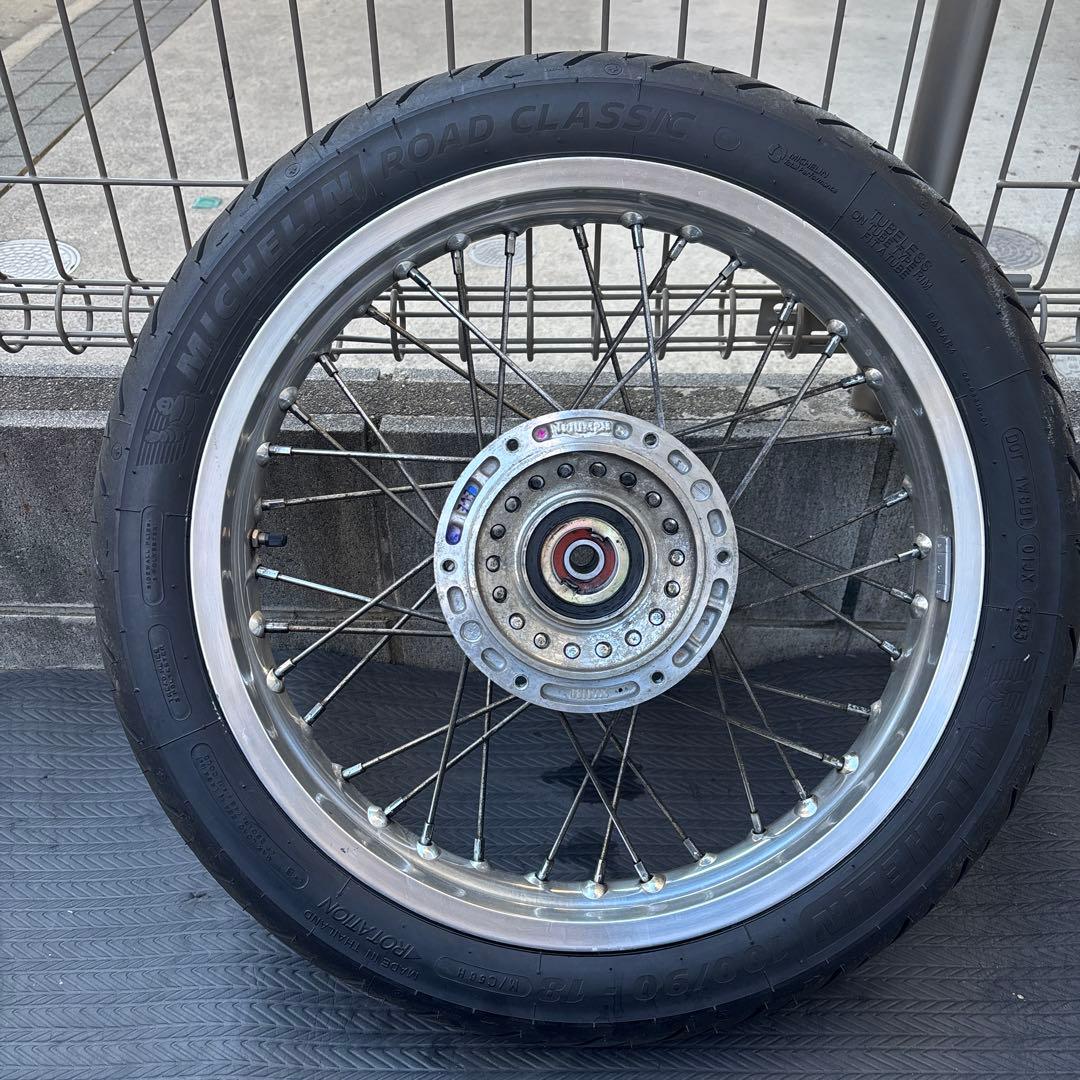 トライアンフ　空冷アルミホイール　ボンネビル　スラクストン純正