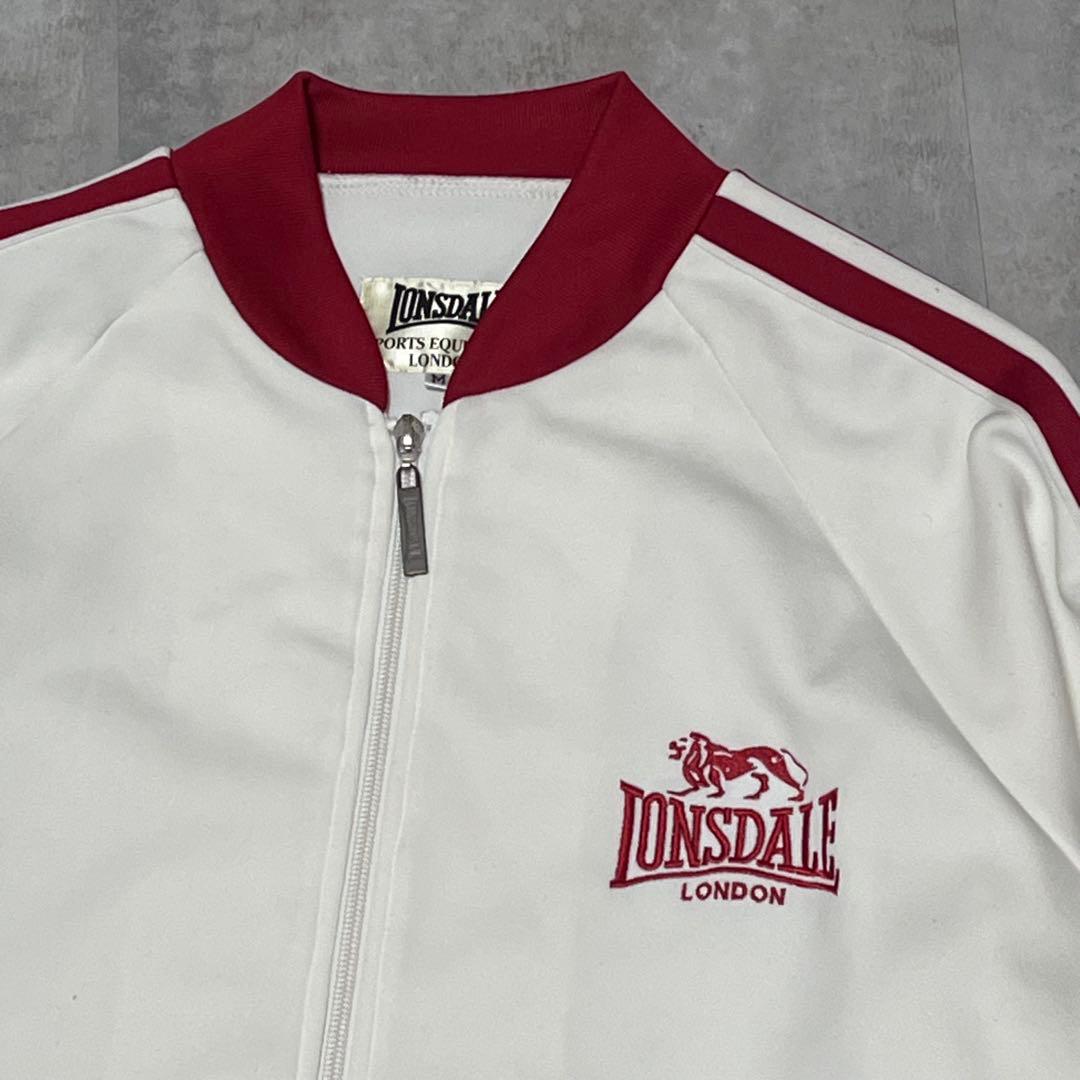 【LONSDALE ロンズデール】トラックジャケット ジャージ 刺繍ロゴ 美品