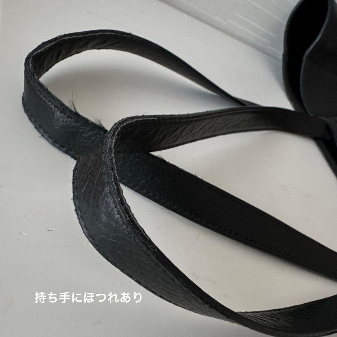 BALENCIAGA ブラックレザートートバッグ