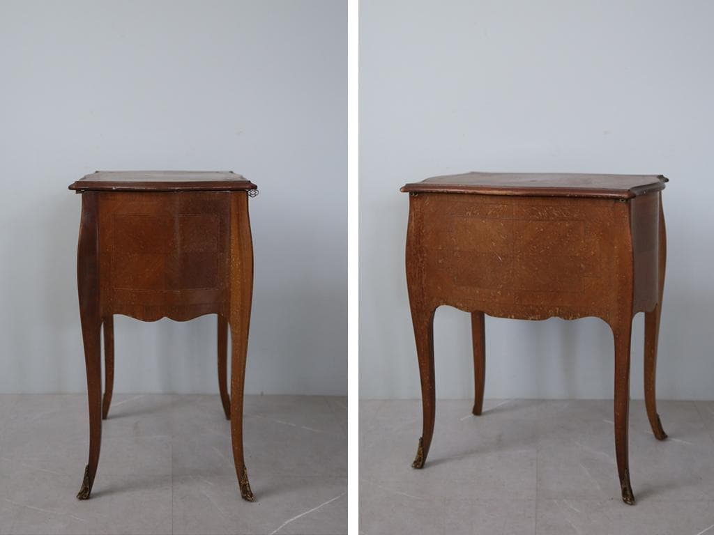 フランスアンティーク◇木製ソーイングテーブル/裁縫箱/机/化粧台(90-74)