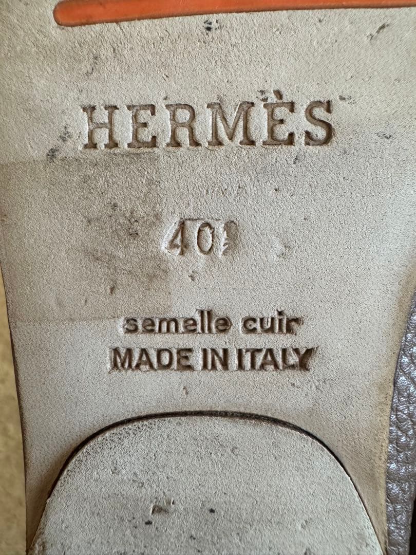 美品 エルメス HERMES シューズ ローファー モカシン カーフレザー 40