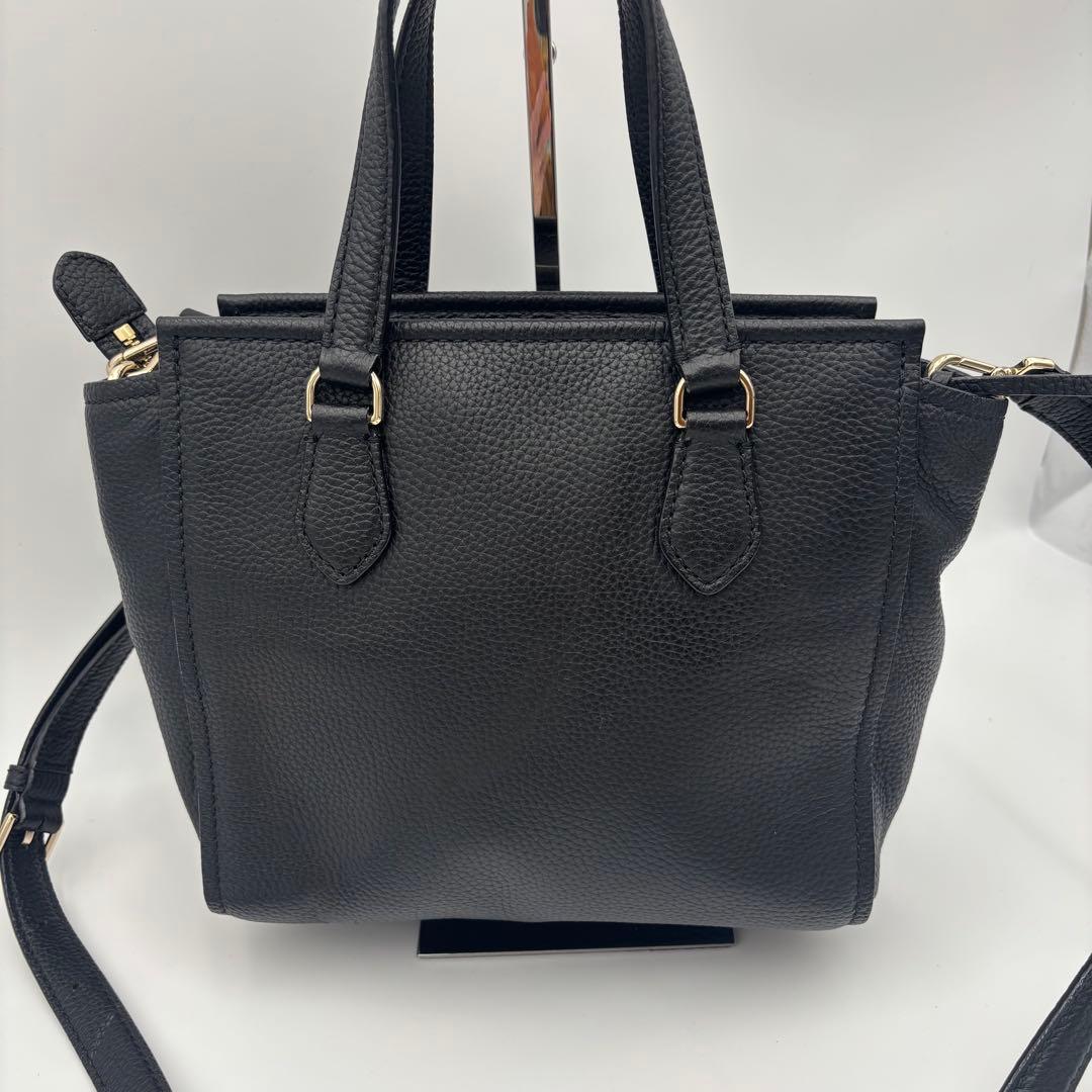 Kate Spade ショルダーバッグ 2way シボ革 ブラック 卒業 入学