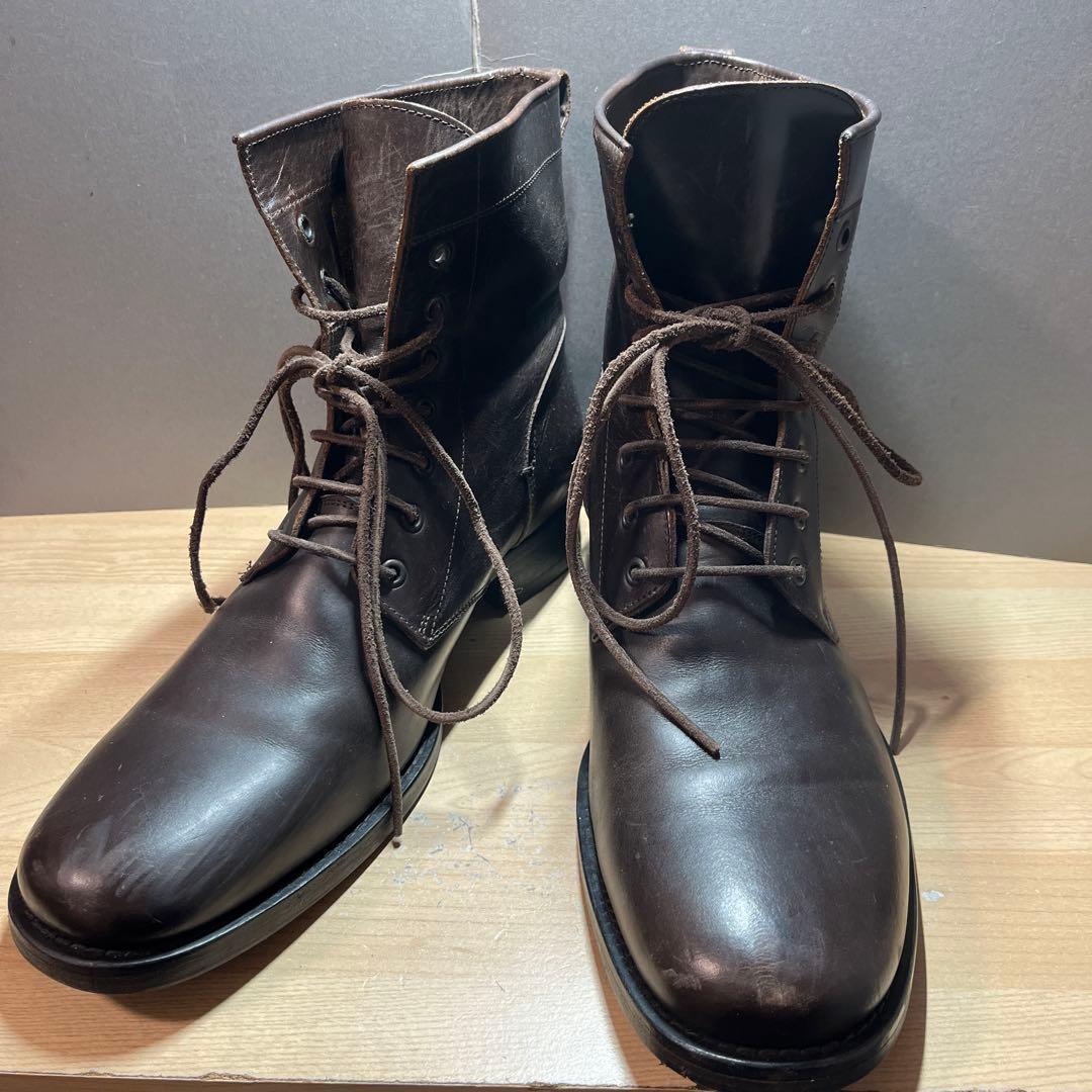 る*い様 BUTTERO レザーブーツ　ブラウン　サイズ42 27cm ITAR