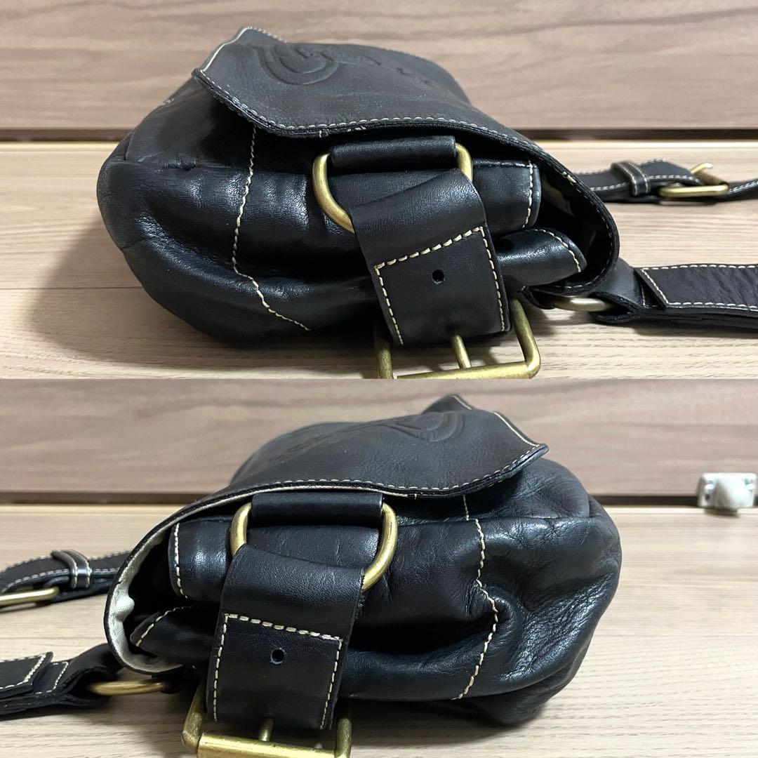 希少/ヴィヴィアンウエストウッド　ショルダーバッグ　アコード　ブラック　レザー